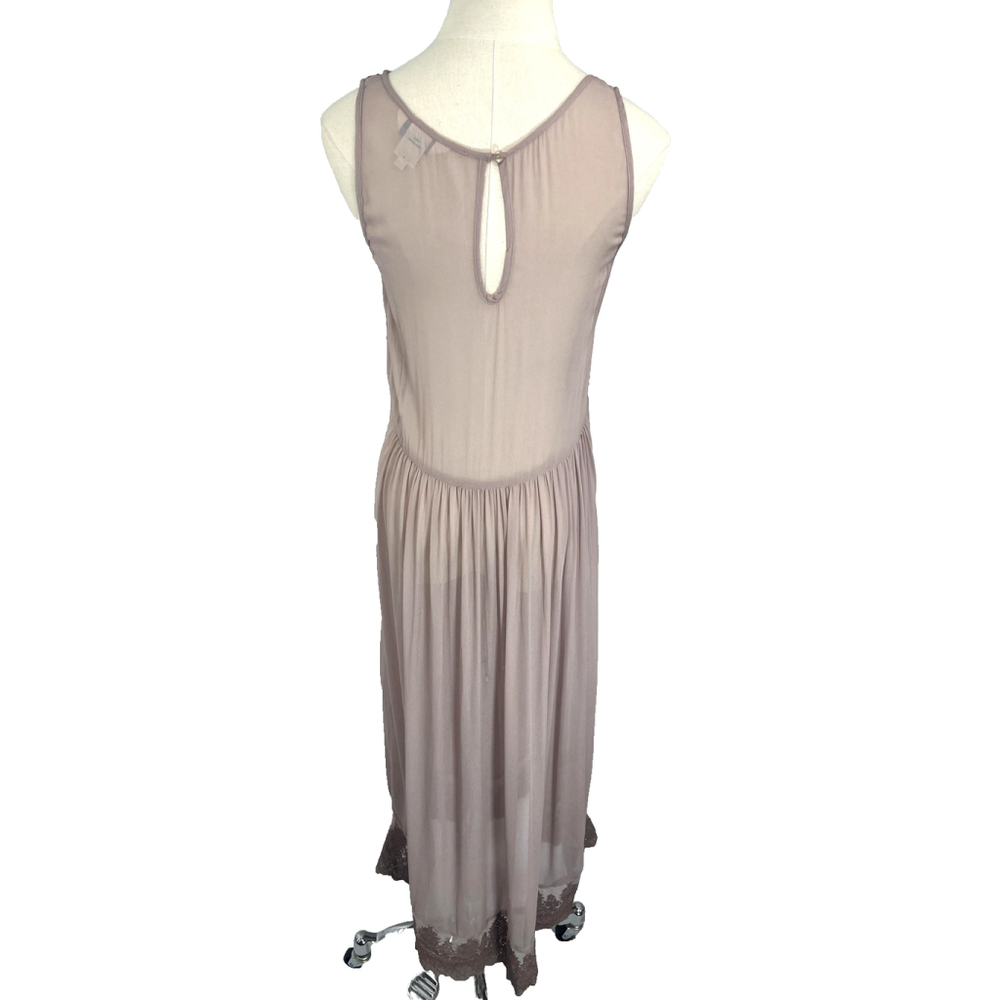 Sundance Silk Maxi Dress XS‎ Sleeveless Lace Sheer Coastal Romantic - Picture 4 of 14